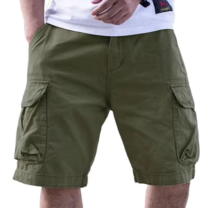 Pantalones Cortos Cargo Tácticos para Hombre, de Poliéster, Casuales, de Cintura Media, con Múltiples Bolsillos, Sólidos, Ecológicos, Bordados, para Verano - Product Image 2