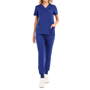 Wholesale Price <b>Nurse</b> Hospital Medical Uniforms Scrub Set Custom Logo Unisex Knitted Quick Dry Breathable High Quality - Product Image 4