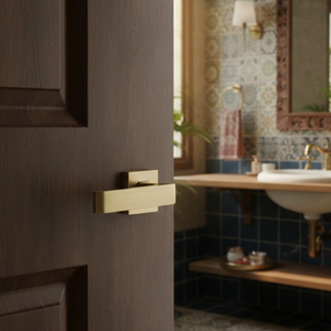 Ensemble de poignées de porte en acier inoxydable de qualité supérieure HI SAFE |   Cylindre de serrure durable de qualité ANSI 1, finition zinguée, 1 clé, entraxe 50 mm, PVD - Product Image 4