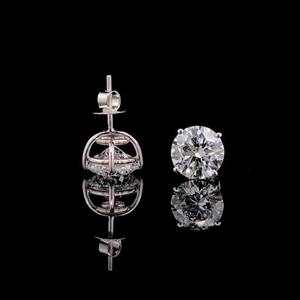 Pendientes de Oro de 14K con Diamante Cultivado en Laboratorio, Certificados por IGI, 2 Ct, Regalo de Aniversario de Bodas para Mujer - Product Image 5