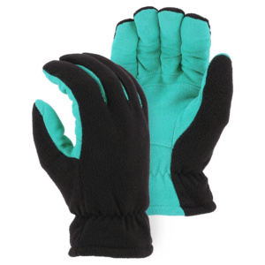 Gants de conduite pour hommes en cuir de vachette pleine fleur, anti-vibration, durables, imperméables, avec poignet élastique, doublure polaire chaude pour l'hiver, 7 oz - Product Image 2