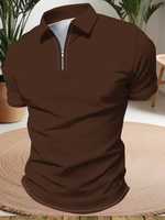 Polo à manches courtes 100 % coton personnalisé de qualité supérieure pour hommes – Idéal pour l'été, décontracté et professionnel, séchage rapide, motif uni, offre ODM