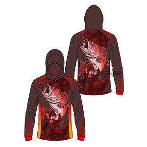 Camiseta de Pesca con Capucha y Protección Solar UPF 50, Impermeable, Estampada, Anti-UV, de Secado Rápido, Transpirable, Unisex, Ropa de Exterior al por Mayor - Product Image 5