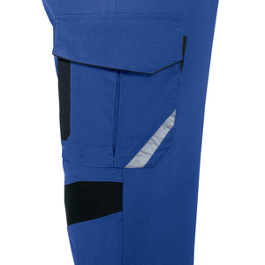 Salopette en jean bleu pour homme, couleur unie, taille haute, coupe droite, style utilitaire, pantalon de travail printemps - Product Image 5