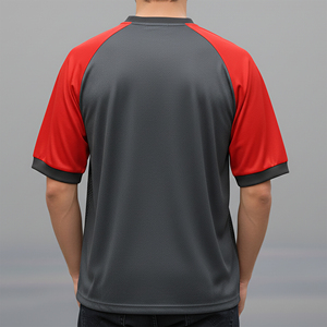 เสื้อฟุตบอลคอวีแขนสั้นผู้ชายรุ่นใหม่ ผ้าตาข่ายโพลีเอสเตอร์ ระบายอากาศได้ดี ซับเหงื่อ ชุดฟุตบอล พิมพ์โลโก้ด้านหน้า - Product Image 5