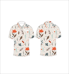 เสื้อโปโลพิมพ์ลายดอกไม้เขตร้อนแบบกำหนดเอง แขนสั้น สวมใส่สบาย เหมาะสำหรับกอล์ฟ เทนนิส ชุดทีมฤดูร้อน - Product Image 5
