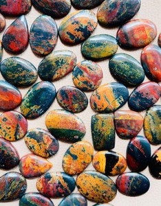 Lot de cabochons en pierre de sang incroyablement magnifiques, pierres précieuses en vrac pour la fabrication de bijoux, pierres de sang pour cadeaux - Product Image 3