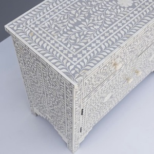 ILAHI's Bone Inlay <b>Drawer</b> Modern Design Agate Detailing <b>Storage</b> Portable Home Furniture - Product Image 3