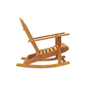 Silla Mecedora Adirondack de Madera de Teca para Exteriores, Ligera, Resistente y de Madera Sólida, Ideal para Jardín, Hotel o Parque - Product Image 2