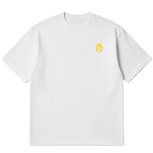 Camiseta Blanca Oversize para Hombre, Manga Corta, Cuello Redondo, Algodón, Estilo Casual Urbano, con Logotipo Estampado en el Pecho, para Verano - Product Image 2