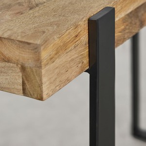 Vandana Terra Hexa mango wood and iron <b>console</b> <b>table</b> - Product Image 5