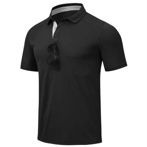 Camiseta de Golf de Manga Corta para Hombre, 2026, de Alta Calidad, con Logotipo Personalizado, Tejido Jersey Sólido de Poliéster/Algodón, Transpirable, Corte Ajustado - Product Image 3