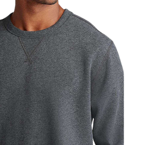 Sudadera de Cuello Redondo Gris para Hombre, Corte Regular, Color Sólido, Tejido de Algodón, Estilo Casual para Otoño - Product Image 4