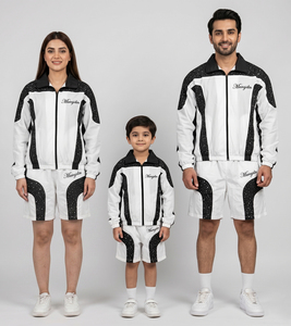 Ensemble sans couture OEM personnalisé, respirant, imperméable, 100 % coton, coupe-vent zippé, col ras du cou, motif uni, style urbain, pour l'été - Product Image 4