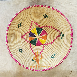 Cesta Redonda Abierta de Hierba Natural Moonj para Cocina - Ecológica, Duradera, Mini Tamaño, Multiusos - Product Image 1