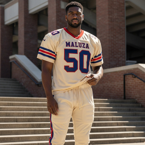 Tenue de football américain sublimée Elite, design personnalisé, ensemble maillot et pantalon respirant, vêtements d'équipe professionnels, manches courtes, été - Product Image 6