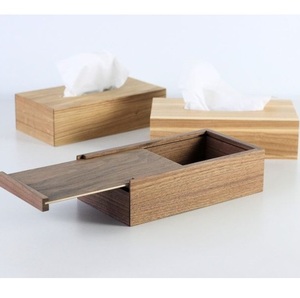 Premium Acacia Wood Square Tissue Box Cover Handmade Wooden Tissue Holder Decorative Napkin Dispenser Modern <b>Table</b> Organizer new - Product Image 3