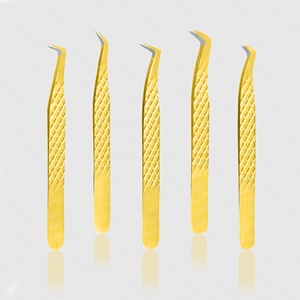 Gran oferta, pinzas profesionales para extensiones de pestañas, nueva punta de fibra, pinzas de agarre de diamante, Material de acero inoxidable, Punta puntiaguda - Product Image 5