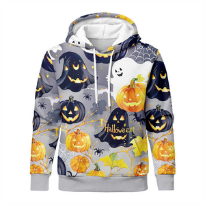 Halloween Graphic 3D Print Pullover <b>Hoodie</b> Unisex Polyester Casual Sweatshirt Summer Breathable Eco-Friendly Wholesale Supplier - Product Image 1