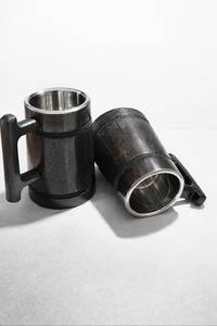 Mug en bois poli fait main style corne de Viking, mugs à bière rustiques en bois, chopes rustiques en bois de manguier avec intérieur en acier inoxydable - Product Image 6