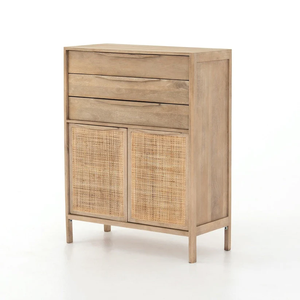 Grand meuble de rangement en bois de manguier massif, écologique, fait main, moderne, pour cuisine, salon, chambre et bureau - Product Image 1