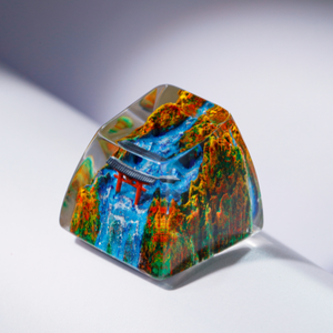 Keycaps Mystiques Anime, Keycaps Artisanaux Personnalisés, Keycaps Anime Mignons, Keycaps Verts, Ensemble de Keycaps, Keycaps en Résine - Product Image 5