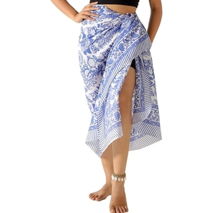 Women Breathable Sheer Chiffon <b>Sarong</b> <b>Wrap</b> Beach Swim Cover Up - Product Image 1