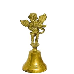 Campana de latón puro elegante Campana de mano de latón de alta venta en cuerpo de latón completo nueva apariencia Campana de peón de metal para oficina en precio al por mayor - Product Image 1