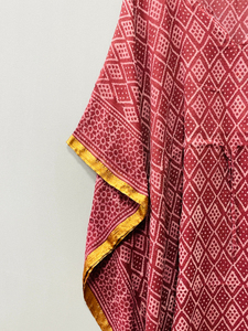 ชุดคลุมชายหาดผ้าฝ้ายแท้พิมพ์ลาย Bagru แบบอินเดีย ทำมือ ลายดอกไม้ฤดูร้อน สวมใส่สบาย ยาวคลุมเข่า - Product Image 5