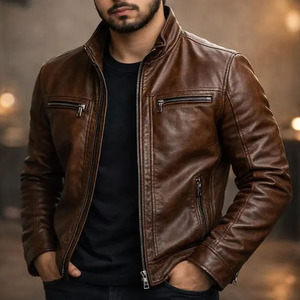 Chaqueta de Cuero Personalizada de Buena Calidad de Comfortex International para Hombre, Chaqueta de Cuero Original Personalizada para Motocicleta - Product Image 1