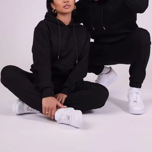 Haute qualité épais lourd Couple survêtement pull surdimensionné à capuche et pantalon de survêtement ensemble pour hommes et femmes - Product Image 2