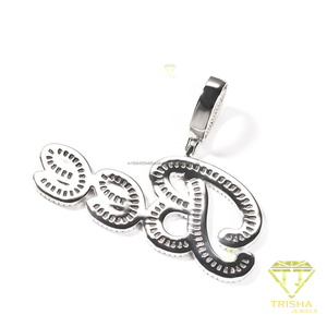 สร้อยคอจี้ตัวอักษร BB แบบกำหนดเอง พร้อมสร้อยคิวบาแบบประดับเพชรเคลือบทอง - Product Image 4