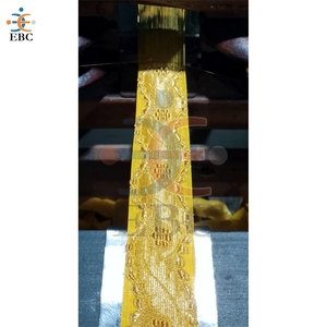 Ruban tressé en jacquard métallique, dentelle française, tresse en Mylar, fil de bouillon, ruban en soie d'iris argenté doré, garniture pour uniforme et costume - Product Image 4