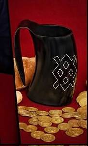 Corne à boire viking de qualité supérieure, tasse à bière avec poignée polie brillante, couleurs personnalisables, style européen, pour fêtes, Inde - Product Image 3