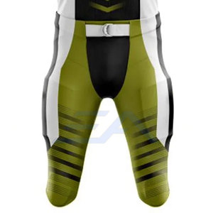 Ensemble d'uniformes de football américain pour hommes, manches courtes, col en V, imprimé par sublimation, vert 23, ajusté, jersey respirant et pantalon - Product Image 6