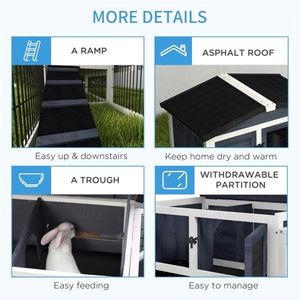 Outdoor Rabbit Hutch Premium Pet Cage for Small Animals Weather Resistant and Easy to Assemble - Product Image 6