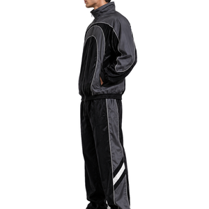 Custom <b>Men</b> Nylon Tracksuit Lightweight Waterproof Windbreaker <b>Jacket</b> and Pants Sportswear OEM ODM Wholesale Manufacturer - Product Image 2