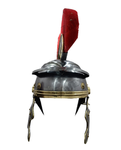 Casque de Centurion Romain Médiéval avec Plume Rouge en Acier Doux, Armure de Chevalier de Combat pour Reconstitutions Historiques, Décoration Maison et Bureau - Product Image 3