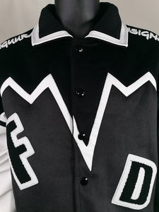 Veste universitaire tendance à col Byron, style streetwear, best-seller, broderies chenille, patchs, vestes d'hiver pour hommes - Product Image 6