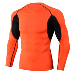 บริการ OEM เสื้อแรชการ์ด UPF50 ระบายอากาศได้ดี พร้อมโลโก้ด้านหน้า น้ำหนักเบา ผลิตจากผ้าสแปนเด็กซ์ ไนลอน ยืดหยุ่น แห้งเร็ว ป้องกันแบคทีเรีย - Product Image 5