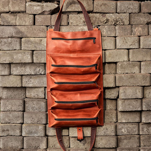 Sac de rangement pour outils en cuir véritable de marque personnalisée, professionnel, pour atelier, organisateur pour plombier, électricien, charpentier, outils de haute qualité - Product Image 5