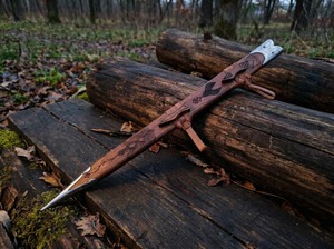 Épée Viking en Cuivre Damas Personnalisée – Épée Médiévale Forgée à la Main, Cadeau, Décoration Murale pour Mariage, Anniversaire - Product Image 6