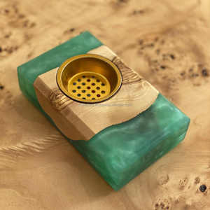 Timeless Oud Art Handcrafted Epoxy Resin and Natural Acacia Wood <b>Bukhoor</b> <b>Burner</b> Designer Home Fragrance Accent for Festive Use - Product Image 1