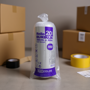 Rollo de Papel de Burbujas de Plástico Protector de 50CM*20M, Material de Amortiguación para Embalaje y Almacenamiento - Product Image 3