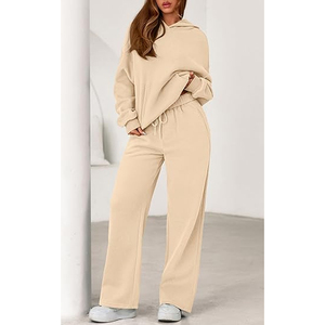 Conjunto de Sudadera con Capucha y Pantalones Deportivos para Mujer, Personalizable con Impresión, Ropa Deportiva Informal para Estar en Casa - Product Image 4
