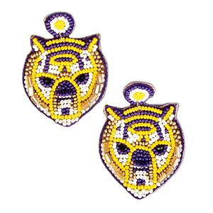 Boucles d'oreilles en perles de coeur multicolores complexes Cadeaux de mode fabriqués à la main pour des looks de fête dynamiques - Product Image 5