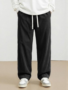 Pantalon Baggy Coupe Décontractée pour Hommes et Femmes, Jambe Large, Tissu Confortable et Style Streetwear Contemporain - Product Image 5