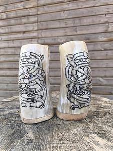 Chope à bière en corne de buffle polie, style animalier, écologique, taille et logo personnalisables - Product Image 5