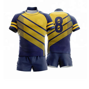Custom Men's Soccer Jersey Set Dark Blue Short Sleeve Moisture Wicking Team Uniform with Number 8 and Name Print Heavy Quality - Product Image 6