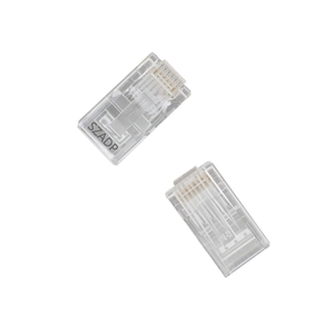 Connecteur RJ45 8P8C traversant, tête cristalline, Cat5e Cat6 Cat6a UTP, prise modulaire transparente colorée pour câbles de communication - Product Image 2